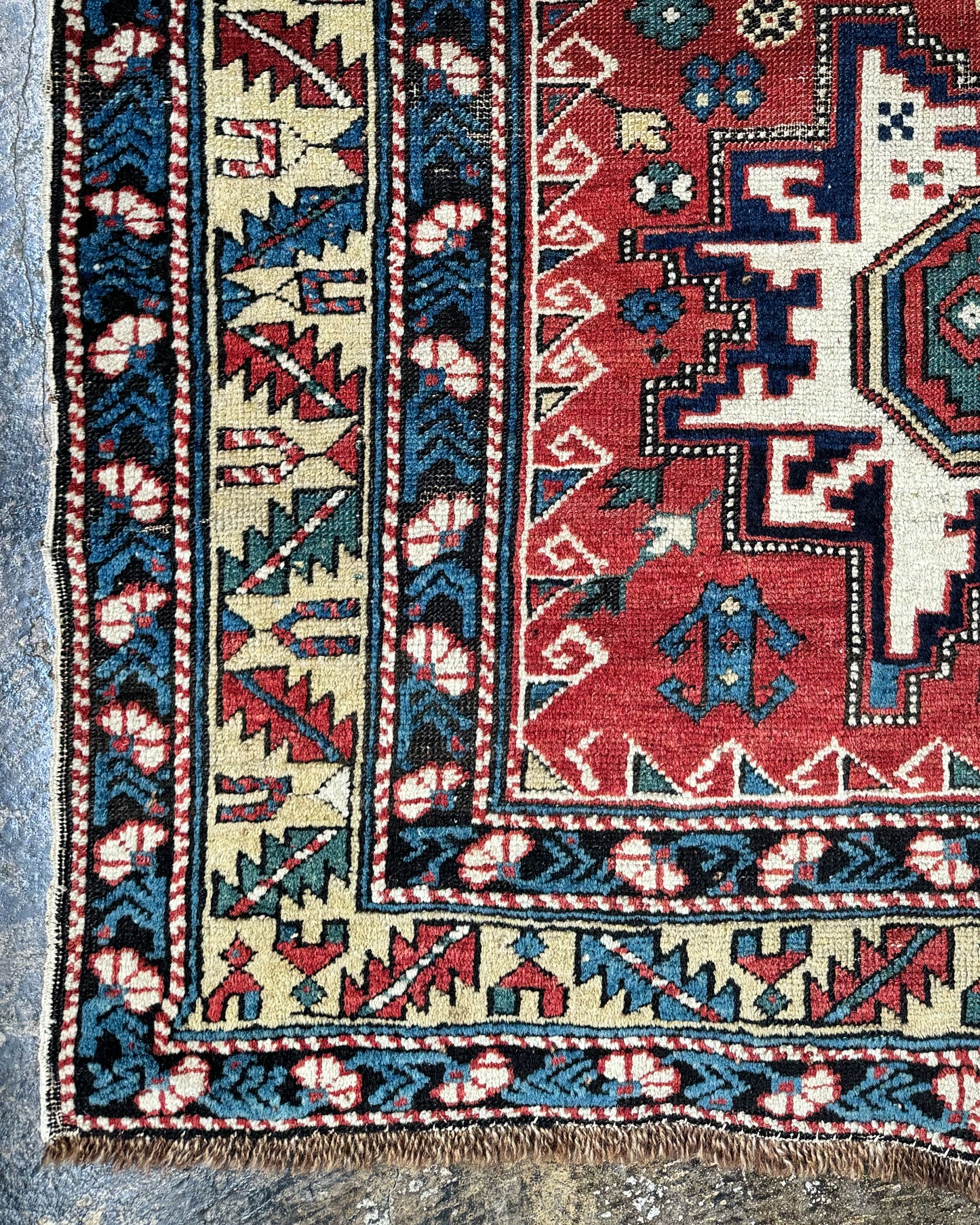 Antique Caucasian Rug